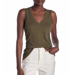Madewell | V neck Tank Top Olive Green Small